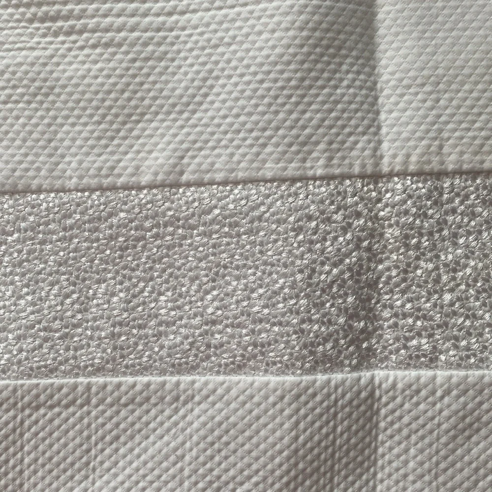 White bathroom curtain 67/67in